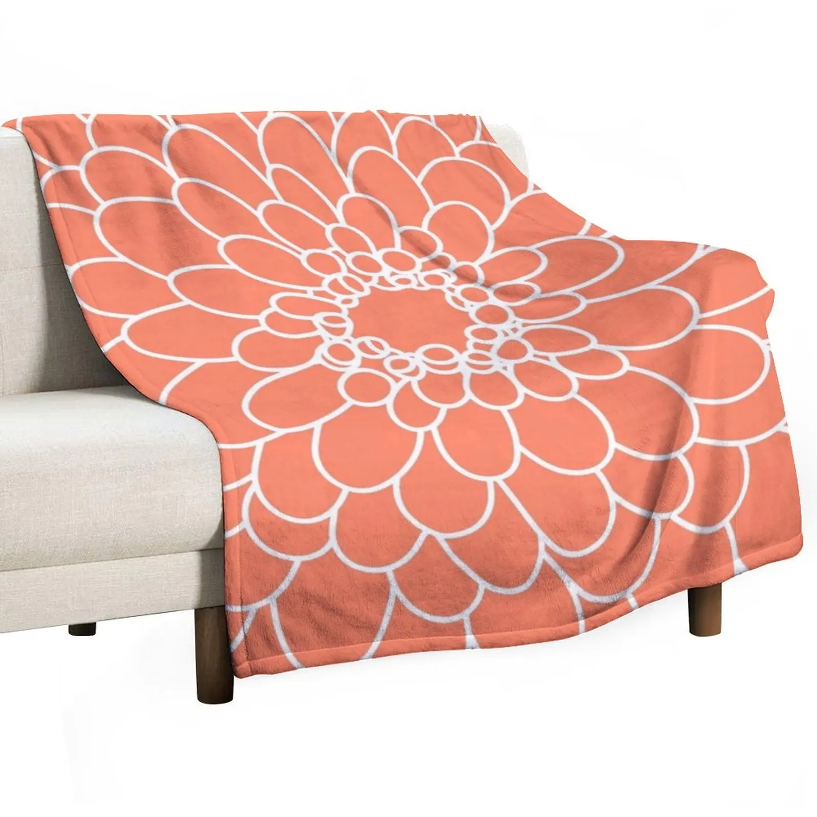 

Coral Chrysanth Throw Blanket Decorative Throw Cute Blankets