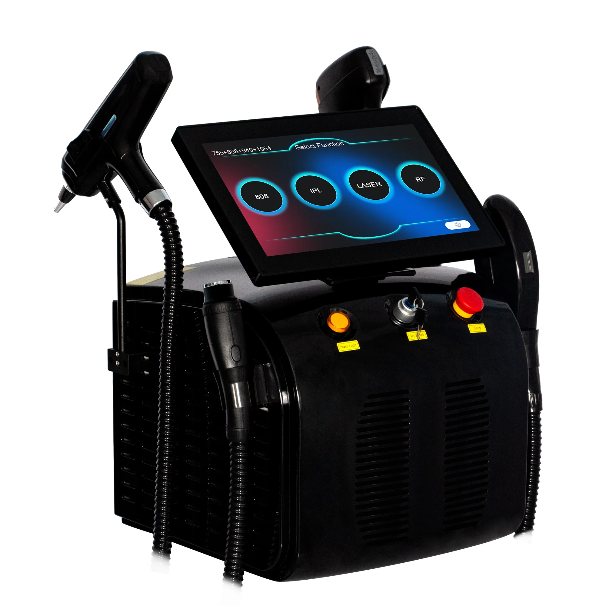 4 in 1 Diode Hair Removal Machine, 755 808 940 1064nm, Pico IPL, Ice Hammer Cooling, Permanent Depilation Device