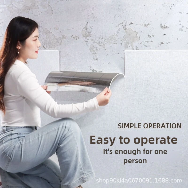 Anti-Cold Peel and Stick Wall Panels, Extra Thick Thermal Wallpaper for Basement & Attic Insulation Renovation