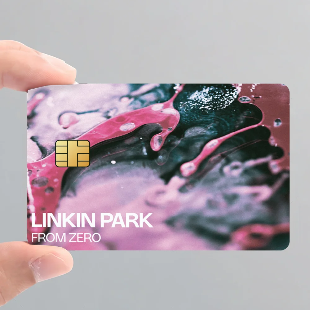 ملصق بطاقات L-Linkin P-Park مزخرف صغير مقاوم للماء مكون من 4 قطع مضاد للخدش