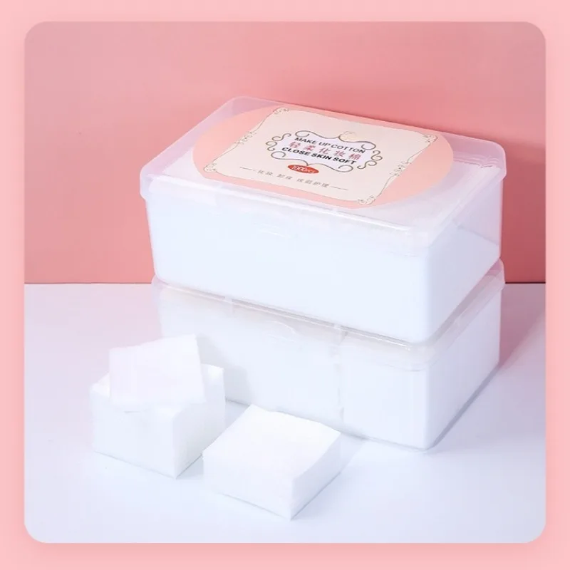 1000 szt. Jednorazowe płatki kosmetyczne do demakijażu, miękkie waciki do usuwania makijażu, papierowe płatki do oczyszczania twarzy, płatki kosmetyczne z pudełkiem