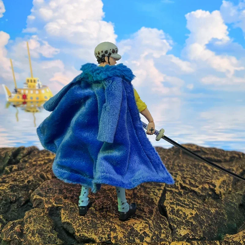 In Stock SHF Death Surgeon Trafalgar D. Water Law's Blue Cloak  for Action Figure Body Model Toys Gift with No Model