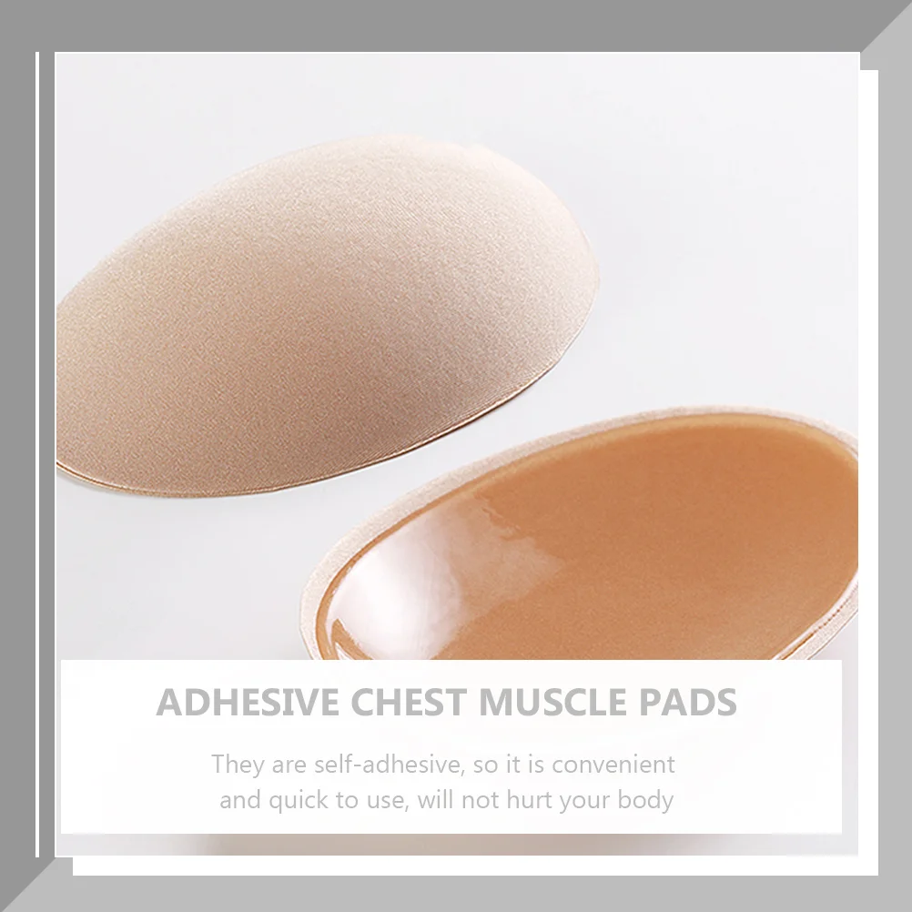 Fake Men Chest Muscle Pads Reusable Adhesive Breast Silicone Silica Gel