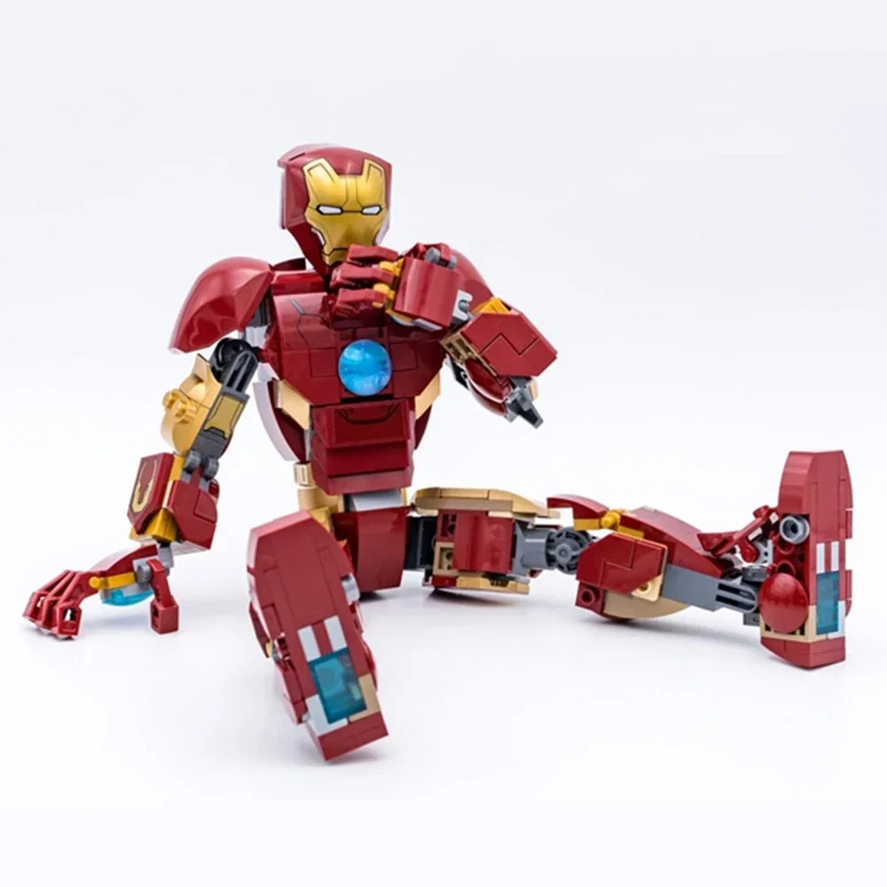 Miniso Marvel Ironman Mk-43 Mecha Mark 43 Heroes Robot-Mech Avengers Model Building Blocks Bricks Boys Gift Set