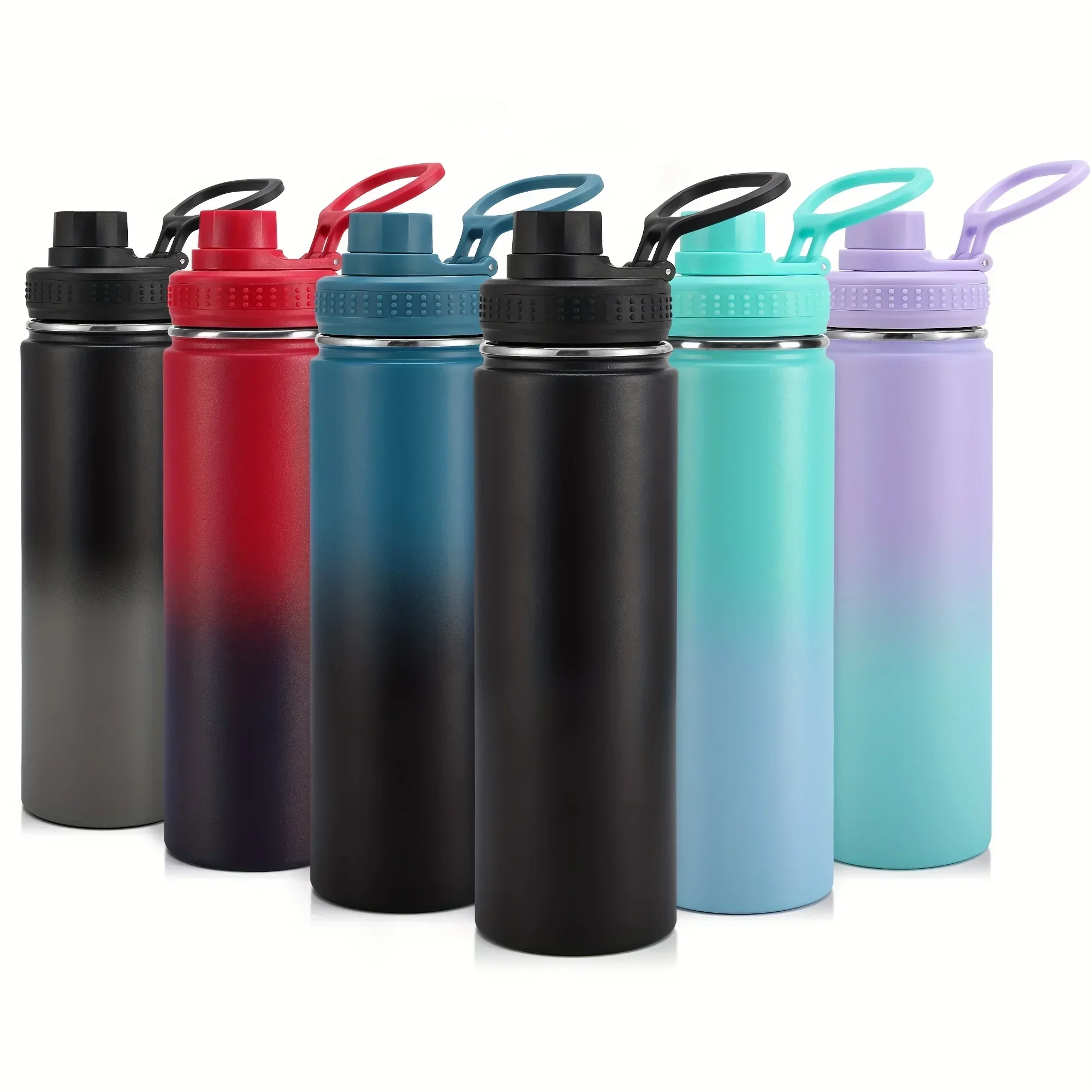 

22oz/650ml Insulated Water Bottle with Straw Stainless Steel Leak Proof Sports Water Flask Walled Vacuum Metal Water Bottle