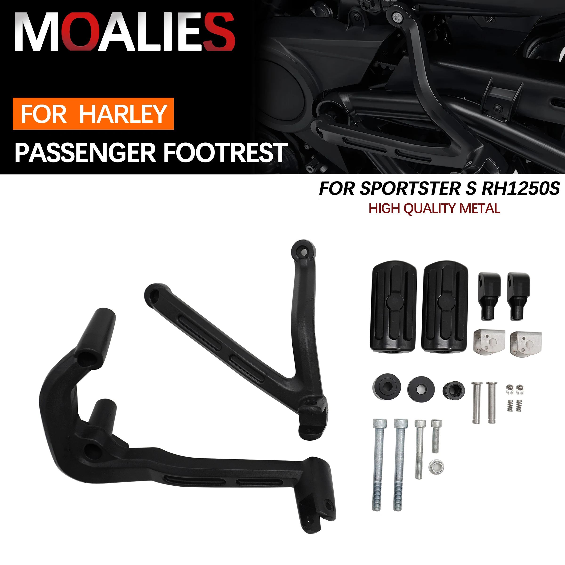 

Для Harley Sportster S 1250 RH1250 21-24 аксессуары для мотоциклов, подножка заднего пассажира, поддерживает педали и крепление