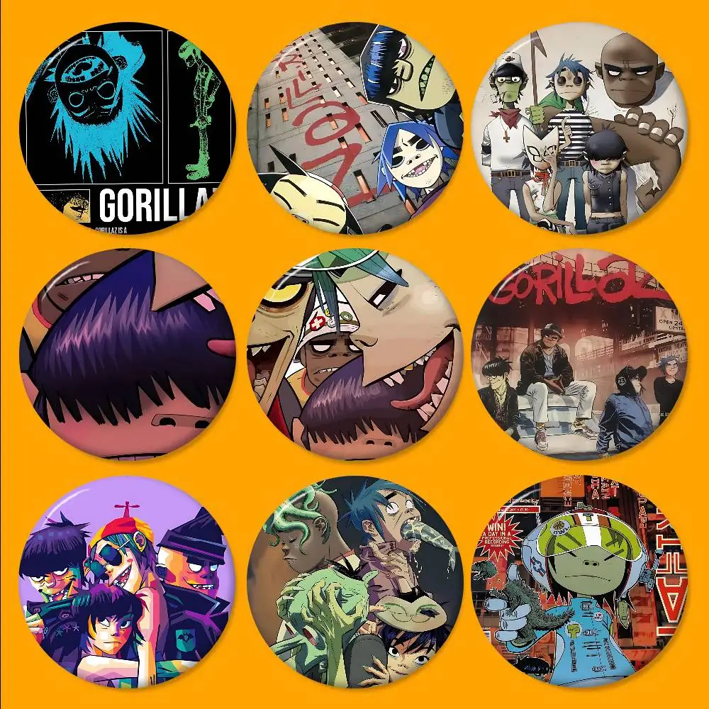Classic Popular G-GorillazS Virtual Band New Brooches Soft Button Pin Funny Silly Gnarpy On A Skateboard Meme Badge Gamer