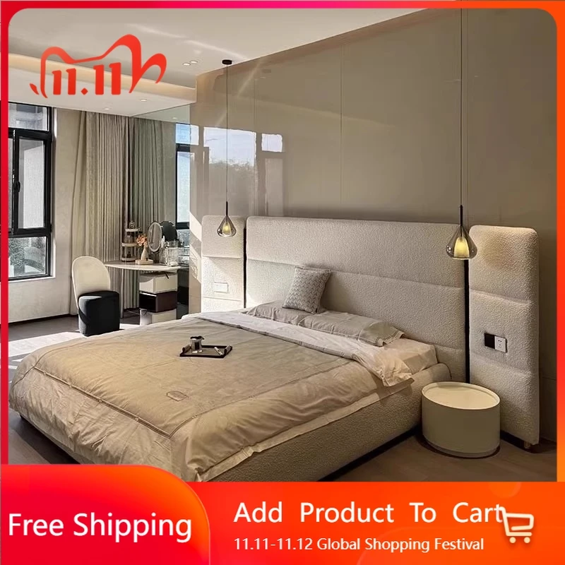 

Apartment Design Bed Confortable Wedding Create Fashionable Modern Bed Minimalist High Quality Nordic Cama De Casal Furniture