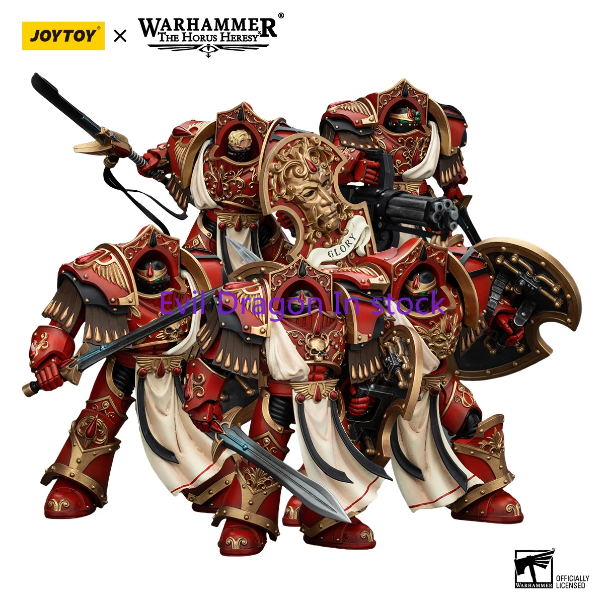 In Stock JOYTOY Warhammer 40k 1/18 Action Figures Anime 13.6cm Blood Angels Crimson Paladins Squad