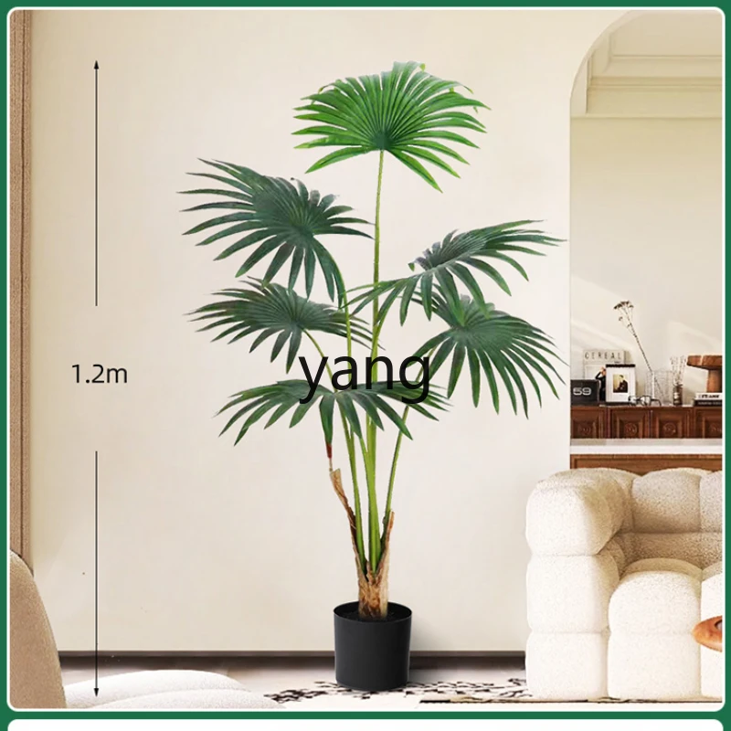 CX Fake Green Plant Chinese Fan Palm Living Room Interior Ornaments High-End Affordable Luxury Anti-Real Ornaments