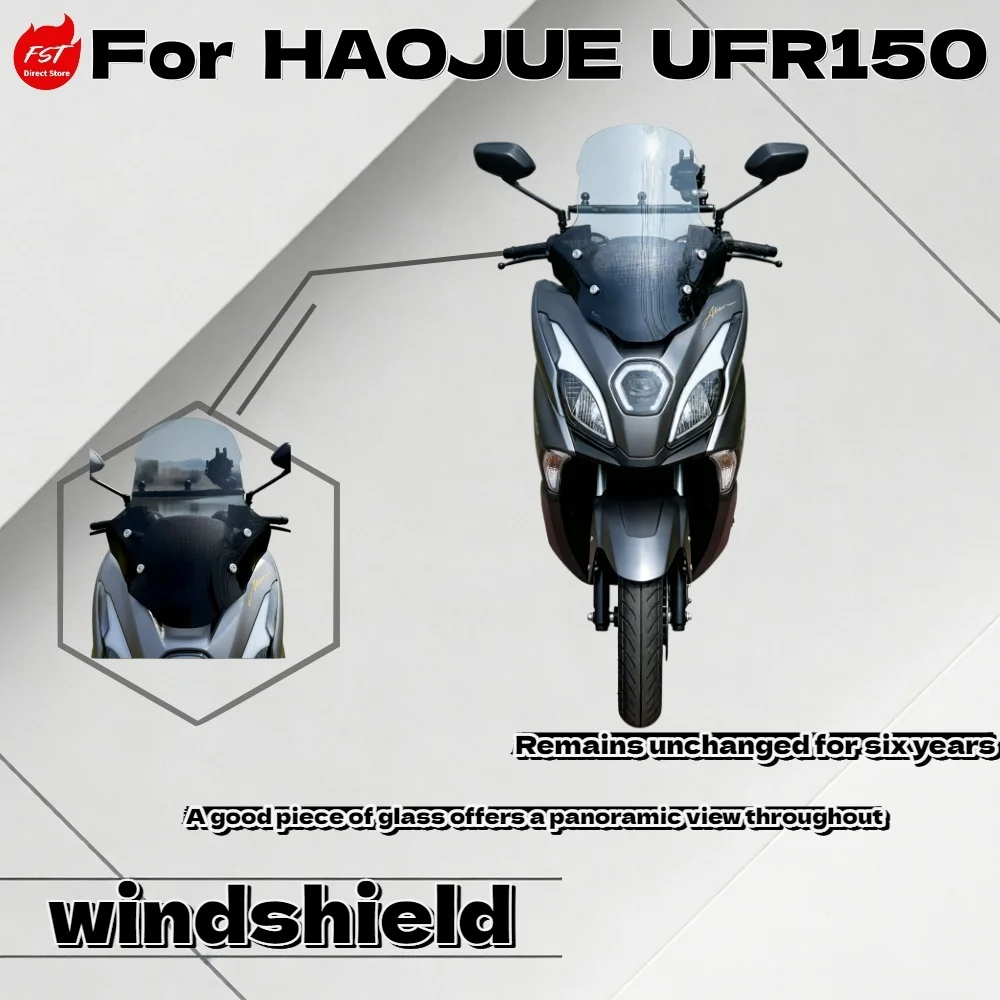 

For Haojue UFR150 Front Windshield PC Windscreen Printed High-Quality Motorcycle Windscreen for Enhanced Riding Experience