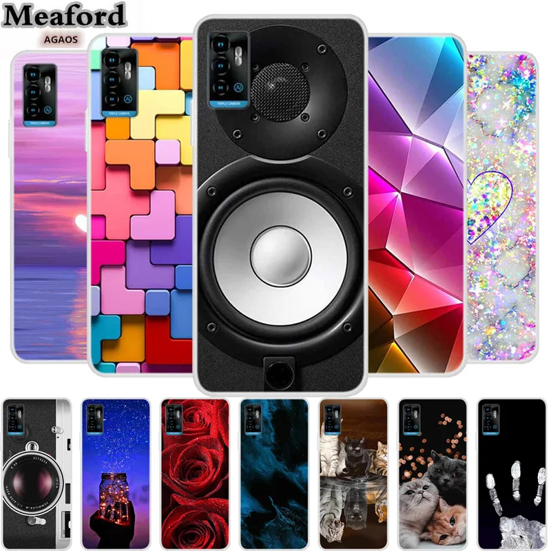 Para ZTE Blade A71 Funda de lujo de silicona TPU Funda suave de teléfono para ZTE Blade A71 A7030 a prueba de golpes Love Coque etui Funda