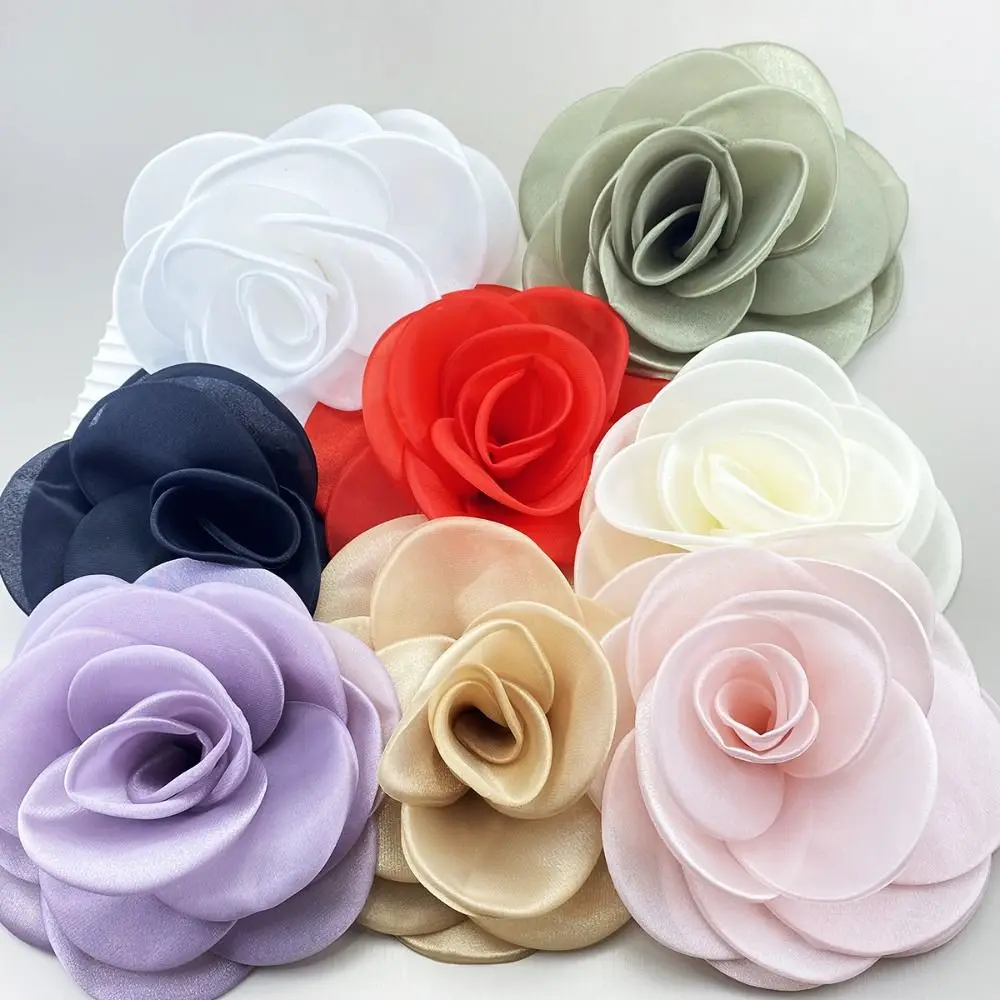 12cm Large Flower Brooch Fashion Women Fabric Rose Flower Pin-up Brooch Clothing Accessories Jewelry Gift Romantic Rose Brooch