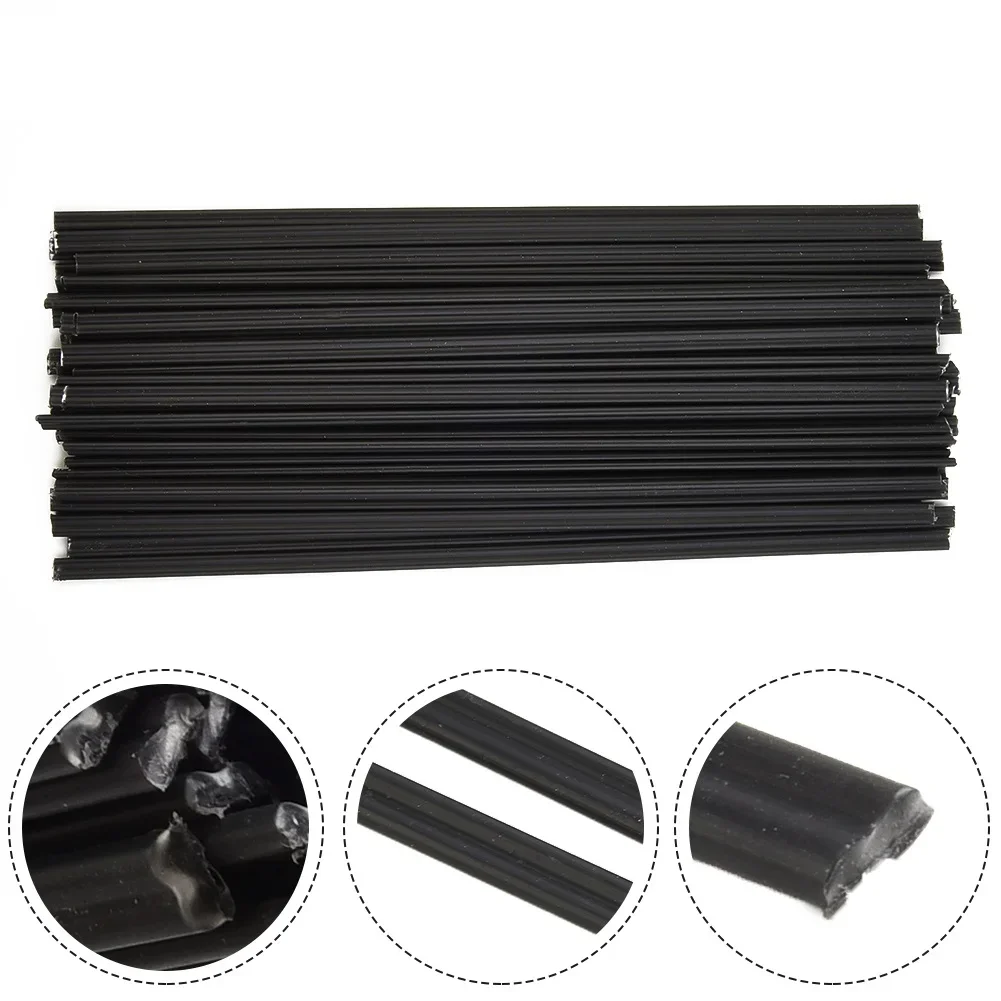 15pcs/Set 15 Packs 15 X Plastic Welding Rods Welding Rods ABS Anti-alkali Black Electrode For Battery Car's Shell