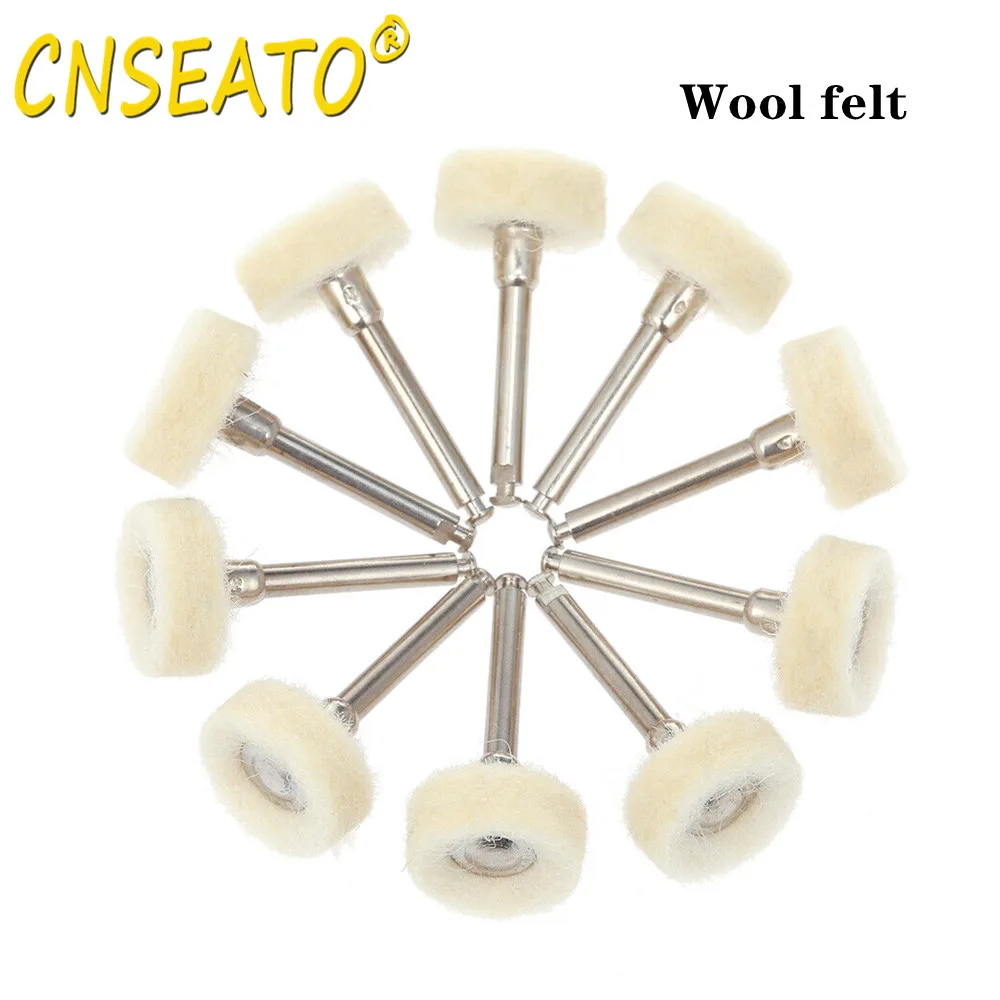 50pcs Dental Polishing Wheel Wool Cloth Cotton Felt Teeth Polisher Prophy Brushes Grinding Rotary Tools For Low Speed Handpiece