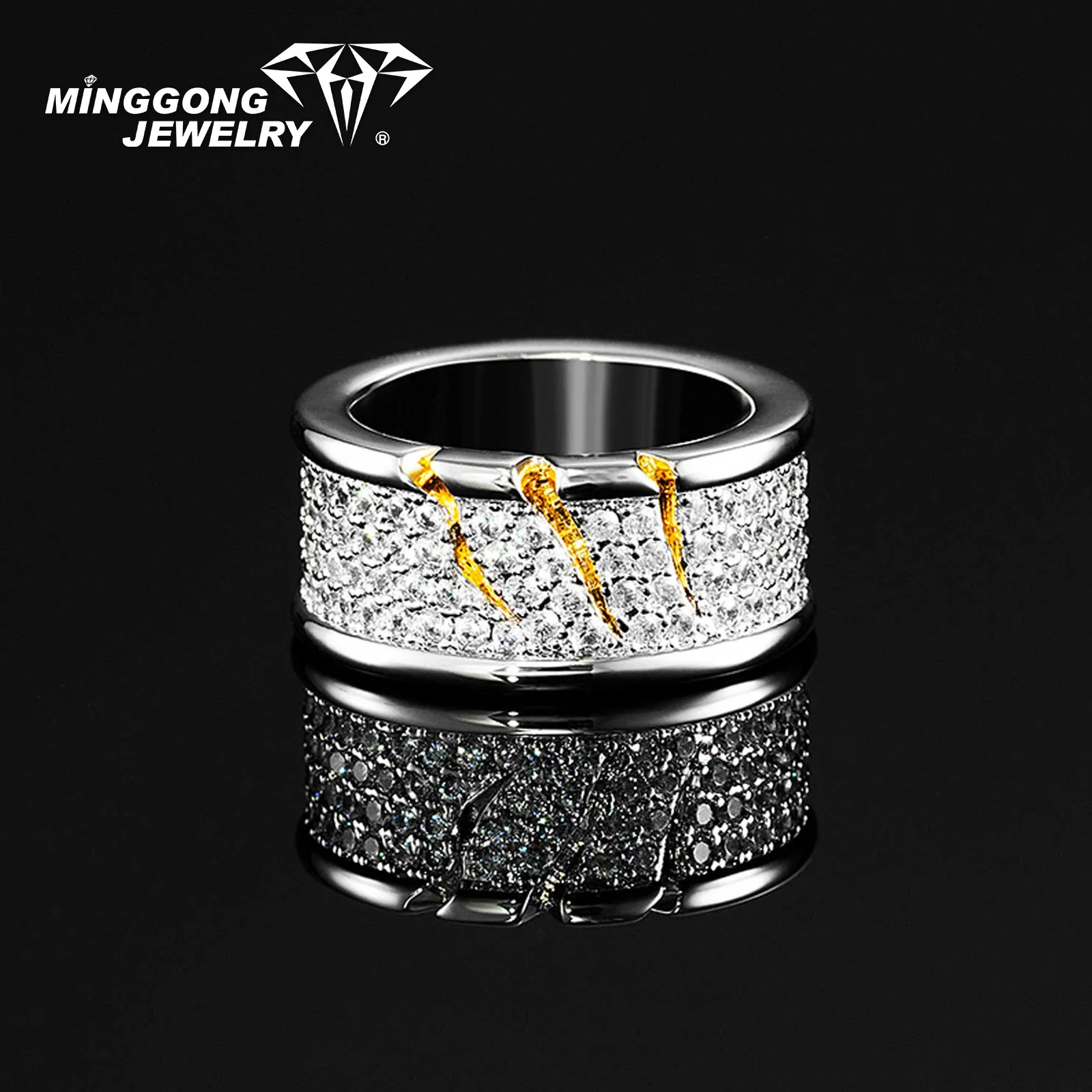 

Customizable S925 Silver & Solid Gold 10K/14K/18K VVS Moissanite S925 Moissanite Claw Scratch Ring Design Fashion for Man Women