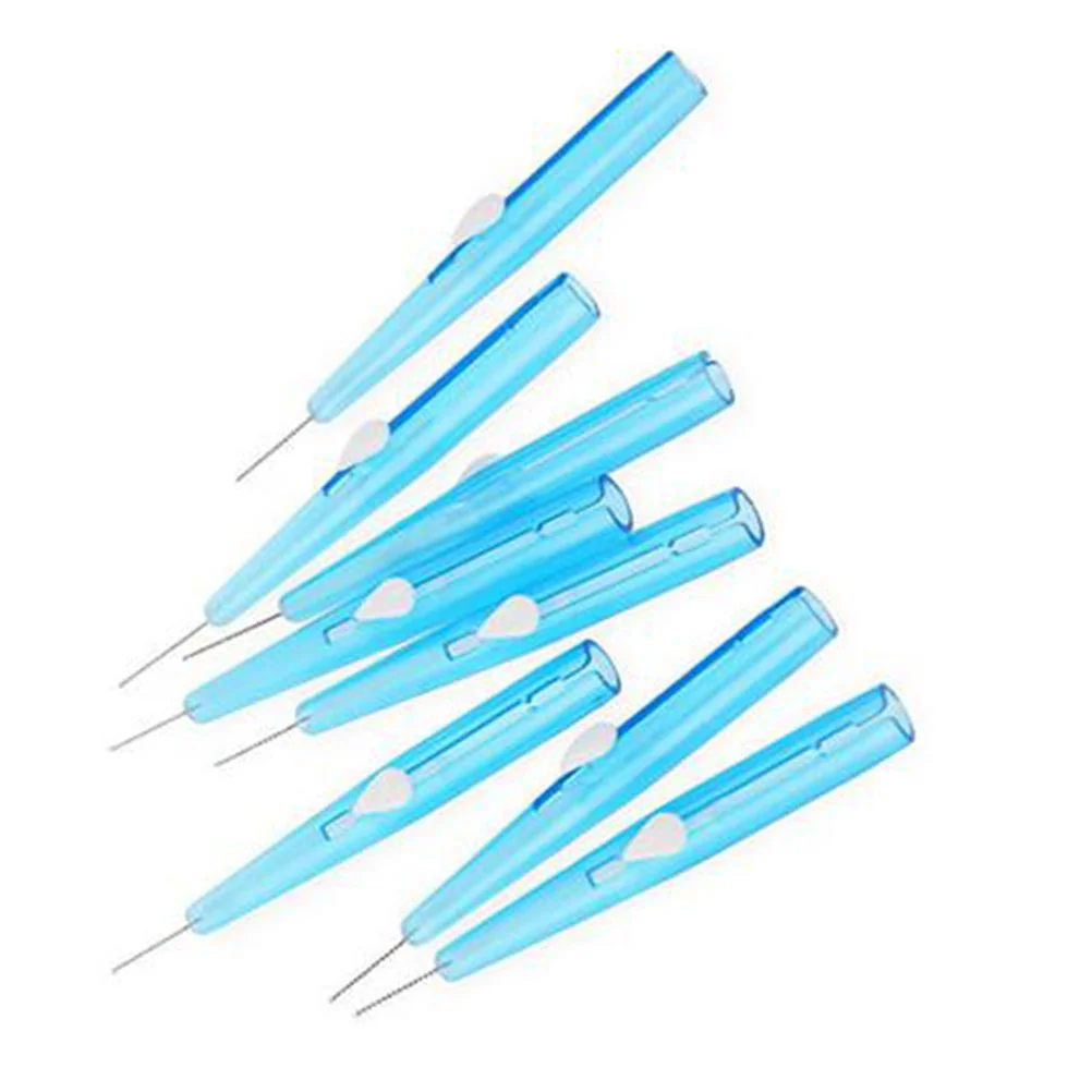 60pcs 07mm Oral Deep Clean Toothpick Oral Care Brush Floss (Blue) interdental brush dental brush