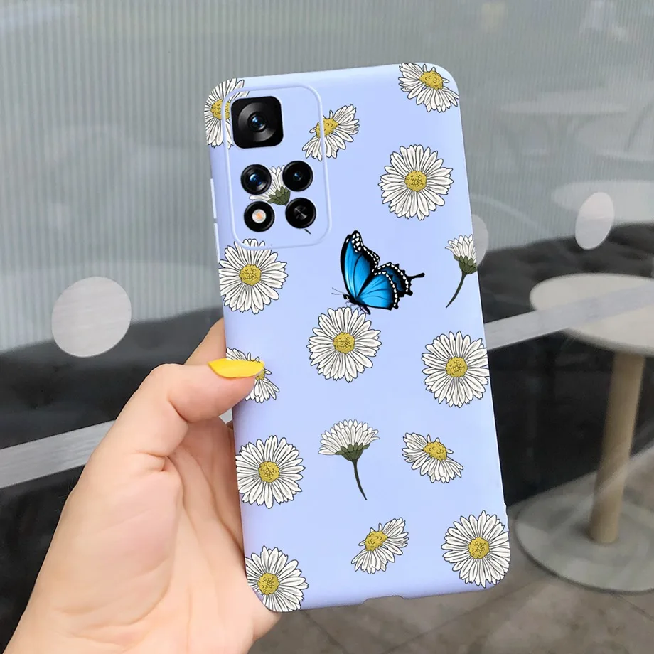 For Xiaomi Poco M4 Pro 5G Case Cute Cow Girl Flowers Soft Silicone Phone Case For Poco m4 pro PocoM4 Pro M 4 Coque Fundas Bumper