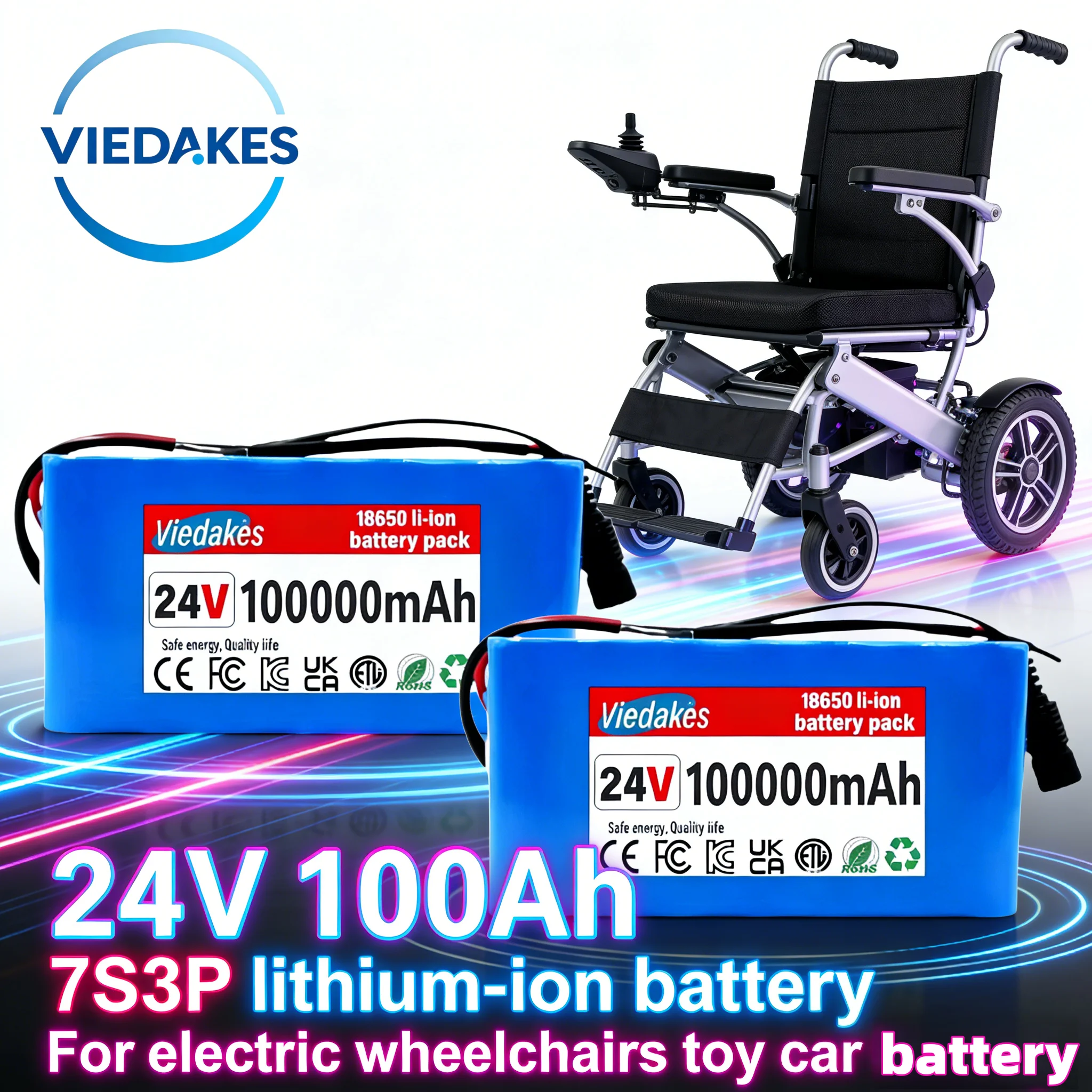 24v battery 100Ah 7S3P Rechargeable Lithium Ion Battery With