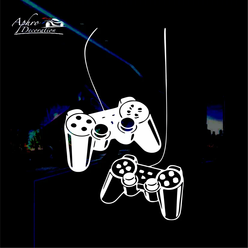 Creative Gamer Vinyl Wall Stickers Gamepad Wallpaper For Kids Boy's Room Game Room Decoration Sticker Murals Decal Home Decor