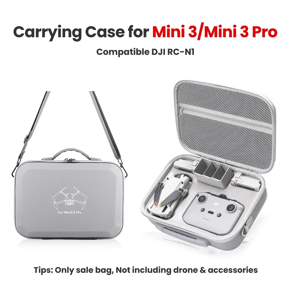 Voor DJI Mini 3/Mini 3 Pro Draagbare opbergzakken Harde draagtas Drone-accessoires PU-leer Waterdichte schoudertas