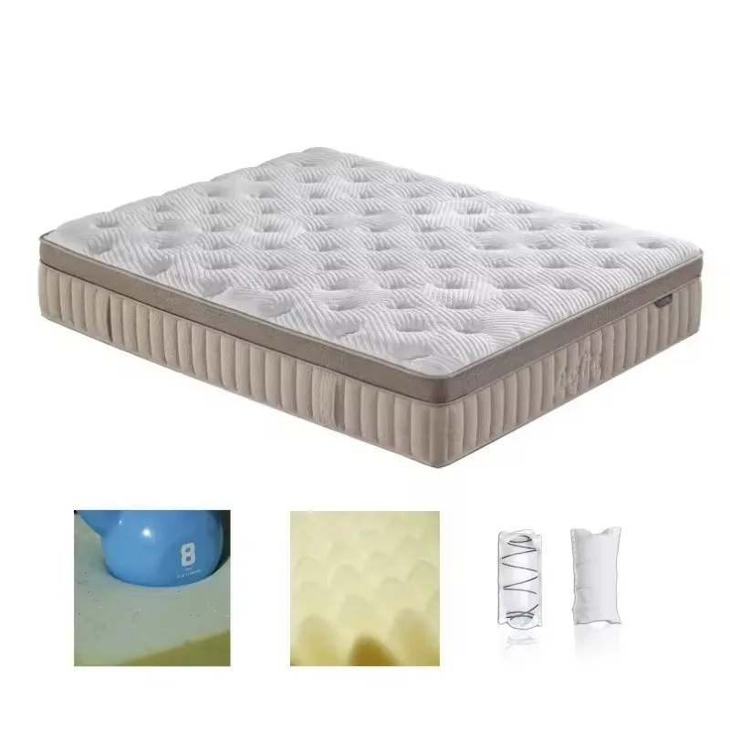 ODM Inch Vacuum Roll up Packaging in a Box Wholesale Queen King Size Eco-Friendly Pocket Spring Mattress