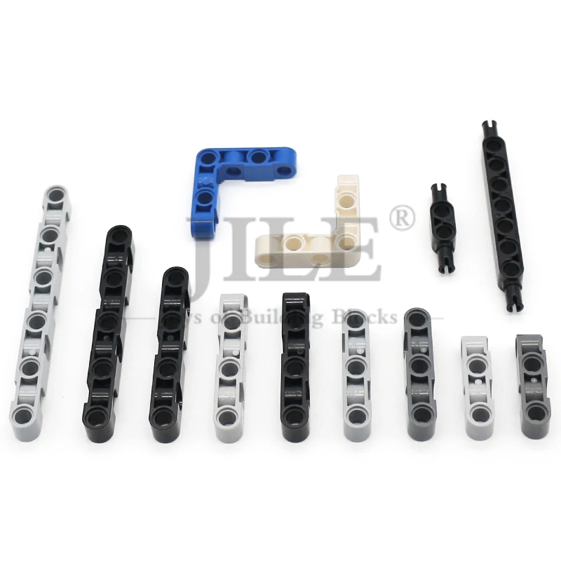 Technical Liftarm Modified Perpendicular Holes Thick 73507 6612 2391 Axle Bushing Pin Connector Cross Building Blocks Brick Toy