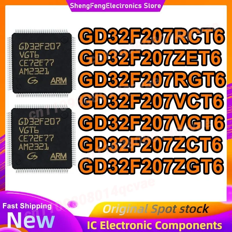 

Микросхемы GD32F207RCT6, GD32F207RGT6, GD32F207VCT6, GD32F207VGT6, GD32F207ZCT6, GD32F207ZGT6, GD32F207ZET6 — 100% новые, оригинальные, в наличии.