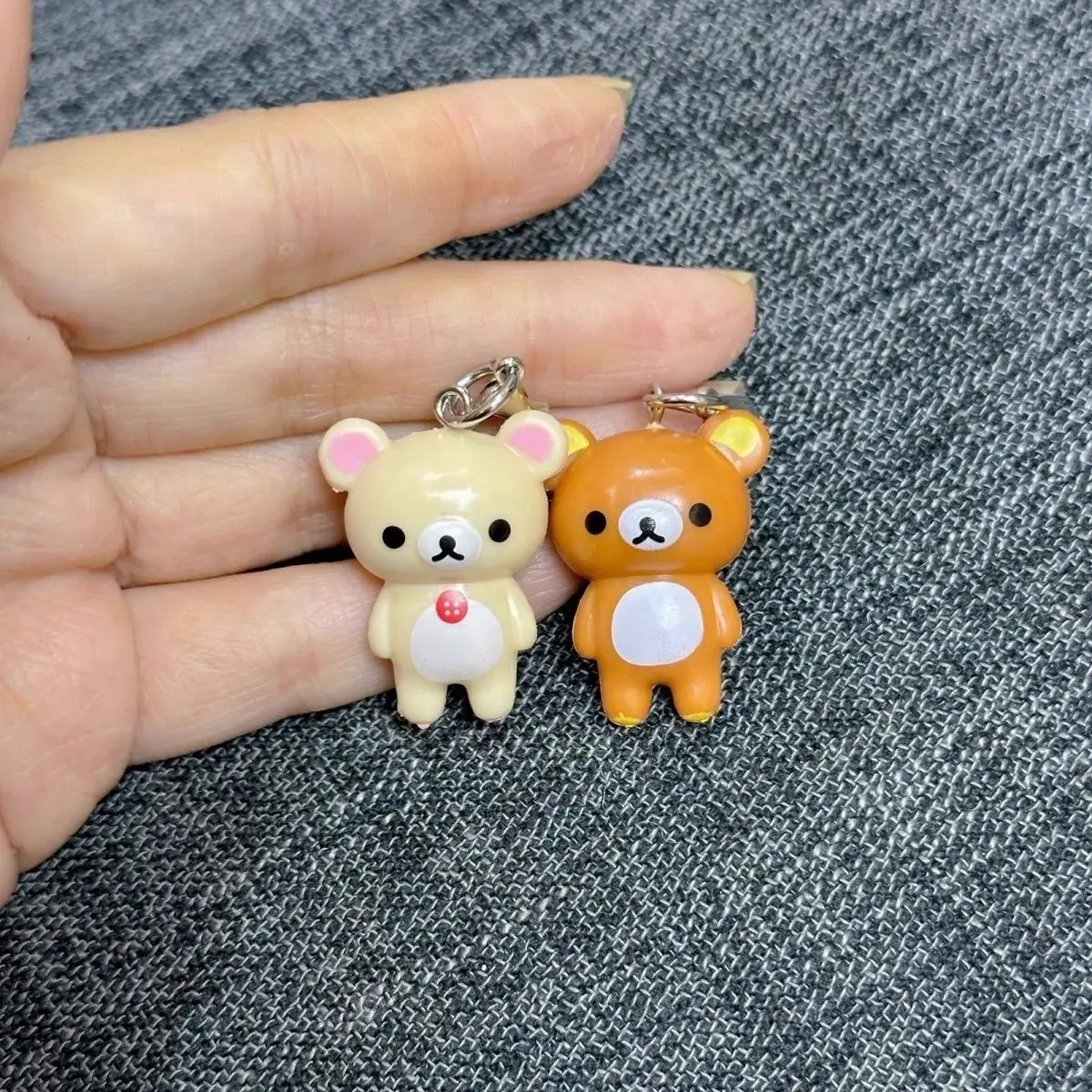 Niedlicher Rilakkuma-Puppen-Schlüsselanhänger, Kawaii-Cartoon im japanischen Stil, Rucksackanhänger, Handyhüllen-Dekoration, Zubehör, Geschenk, Spielzeug – Detail 7