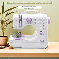 Household Desktop Handheld Small Sewing Machine Electric Multifunctional 505a Sewing Machine, Fully Automatic With Locking Edge