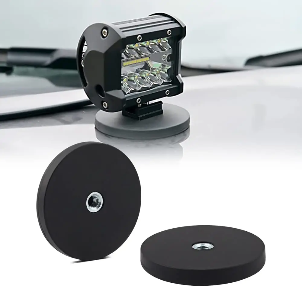 Flat and Bolt Magnetic Base Rubber Coated Neodymium Pot Magnets Suction Cup Mounting Bracket Camera