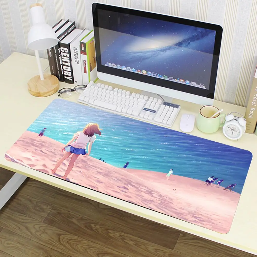 Mouse XXL Office Game Laptop Sea Nature Ocean Wave Rug Desk Pad Gaming Accessories Pads Mat PC Beach Large Cushion Computer Big