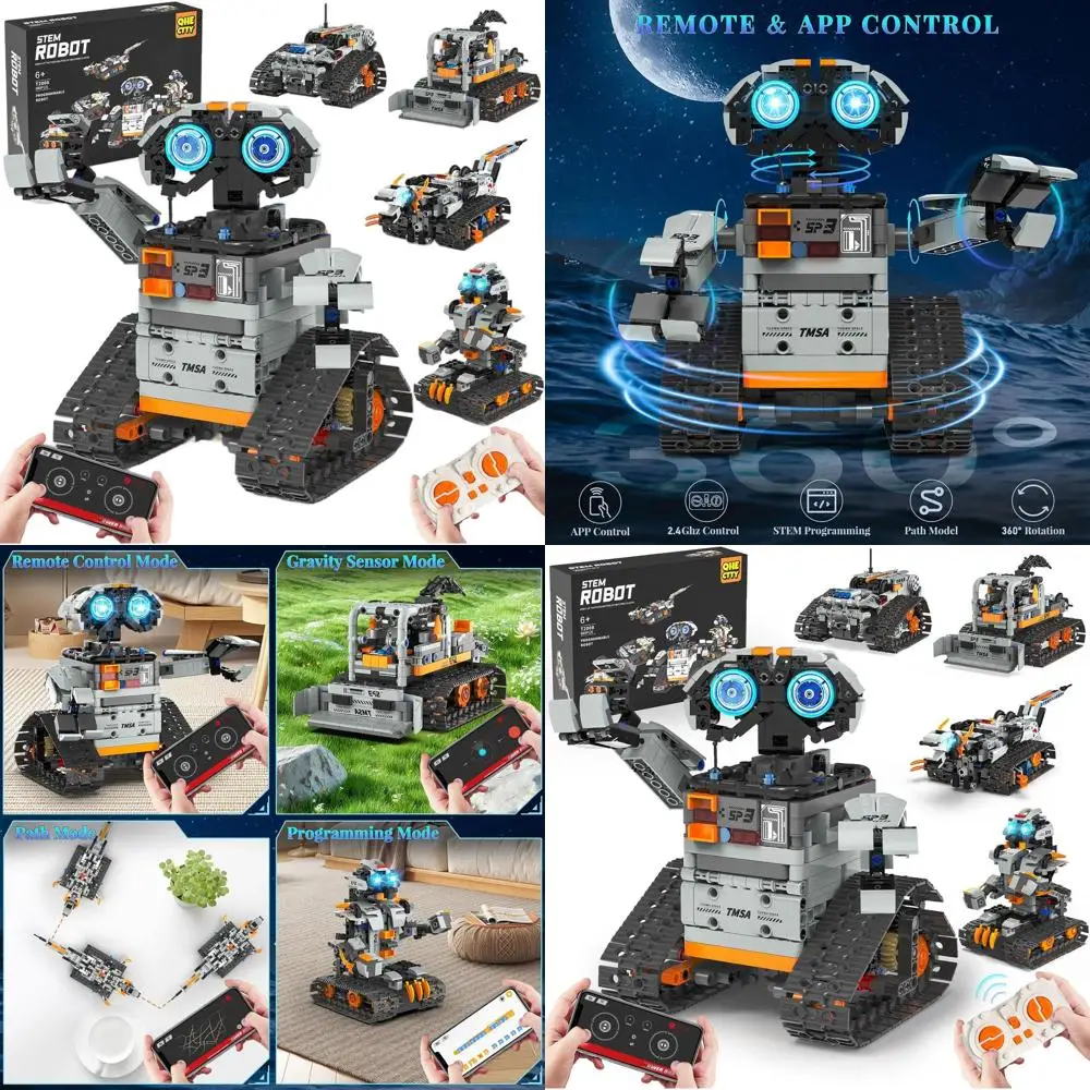 Kit de robot STEM para niños mayores de 6 años: juego de construcción de automóviles de dinosaurios de 688 piezas con aplicación y control remoto para aprendizaje científico y regalos de cumpleaños