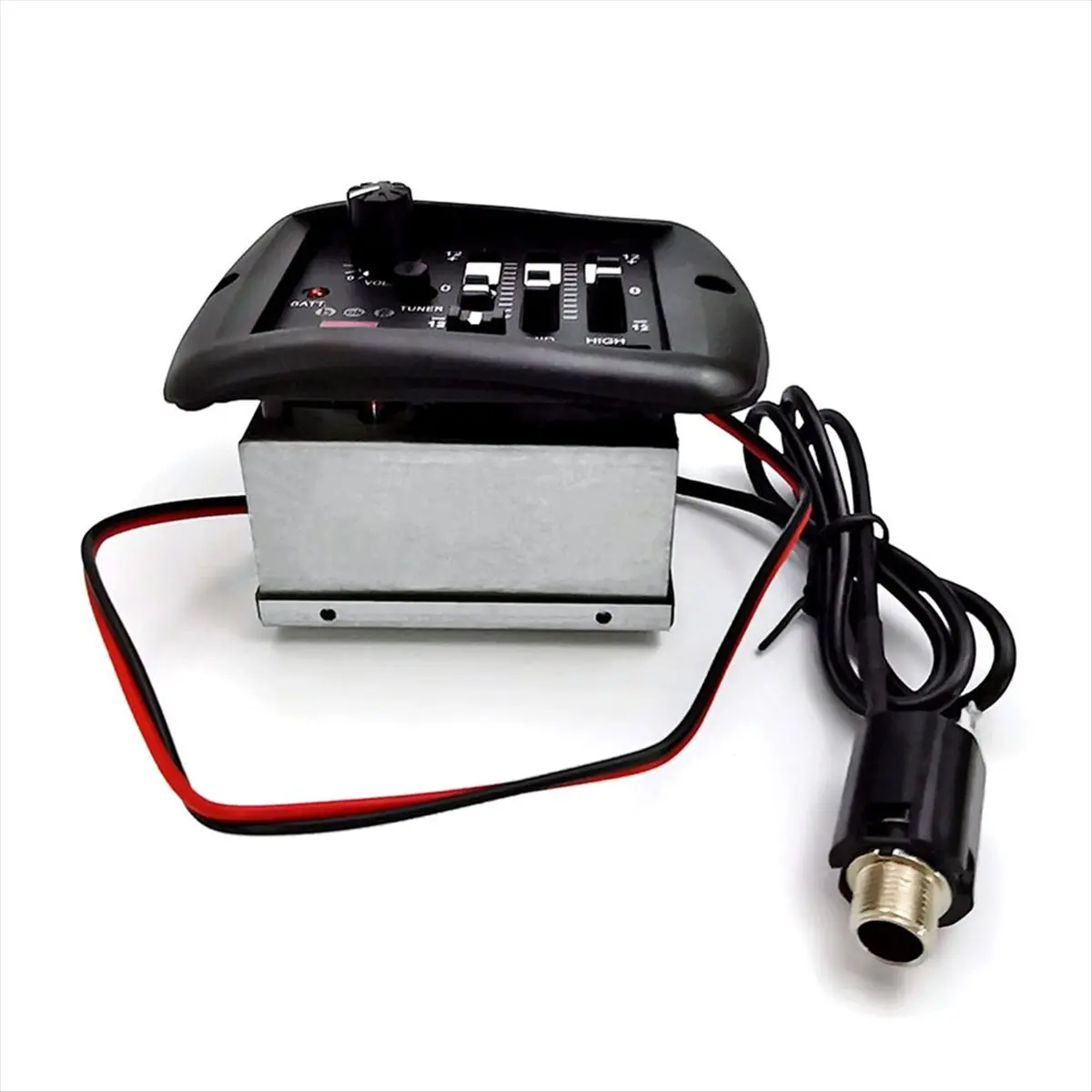 Compatible 4 Band Acoustic Guitar Preamp EQ Equalizer Piezo Pickup with Tuner Pickups for Folk Guitar Accessories Guitar Parts view 2