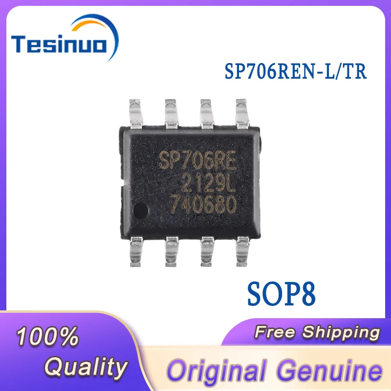 5/PCS New Original SP706REN-L/TR SP706RE SOP-8 Low Power Microprocessor Monitoring Circuit IC Chip In Stock