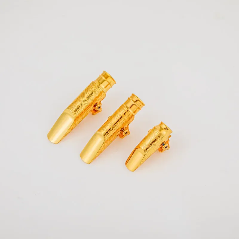 High Quality Professional Tenor Soprano Alto Saxophone Metal Mouthpiece Gold Plating Sax Mouth Pieces Accessories Size 5 6 7 8