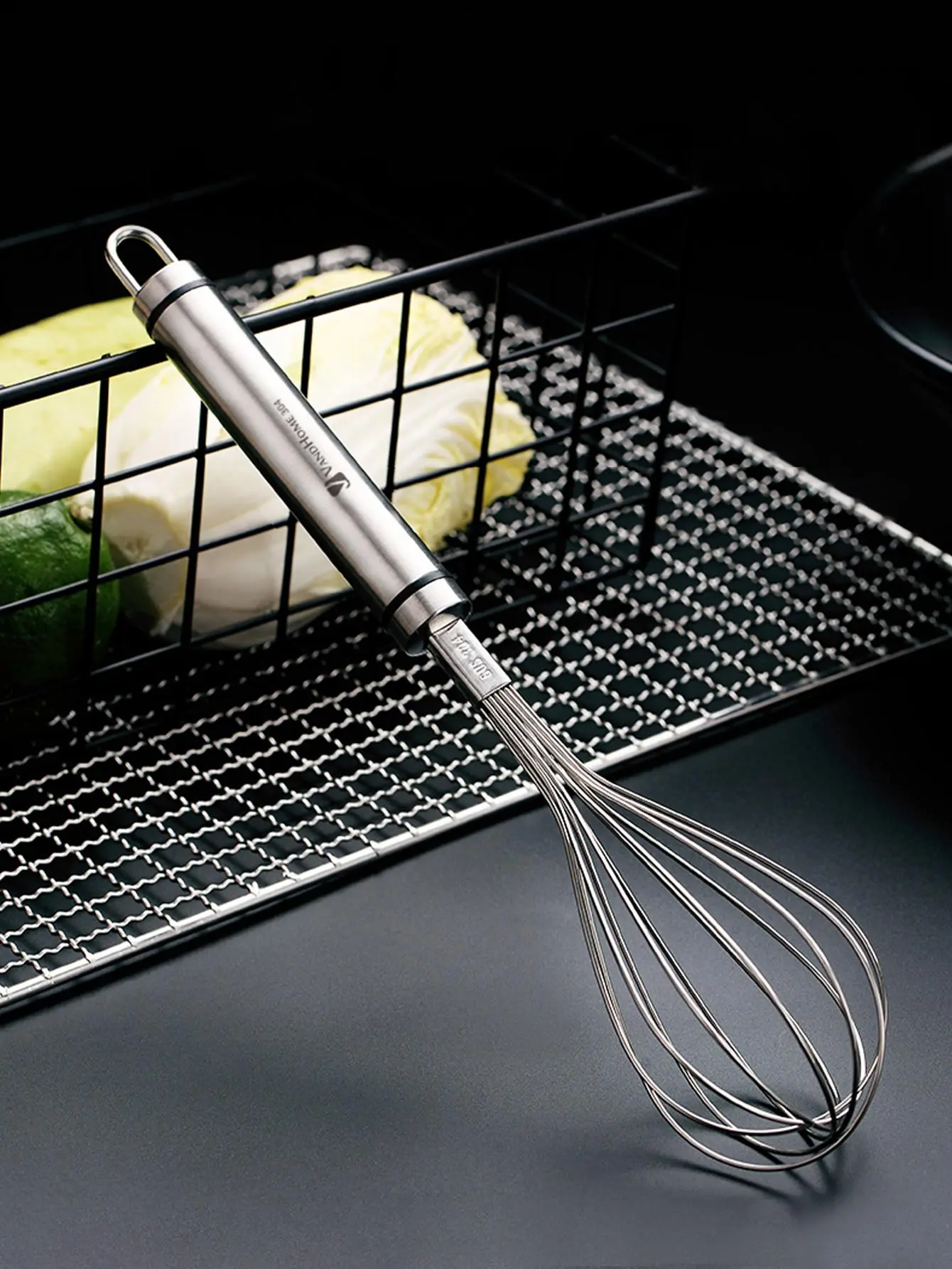 WORTHBUY Egg Whisk Stainless Steel Kitchen Balloon Whisks Manual Egg Beater Blender Egg Mixing Mixer Tools