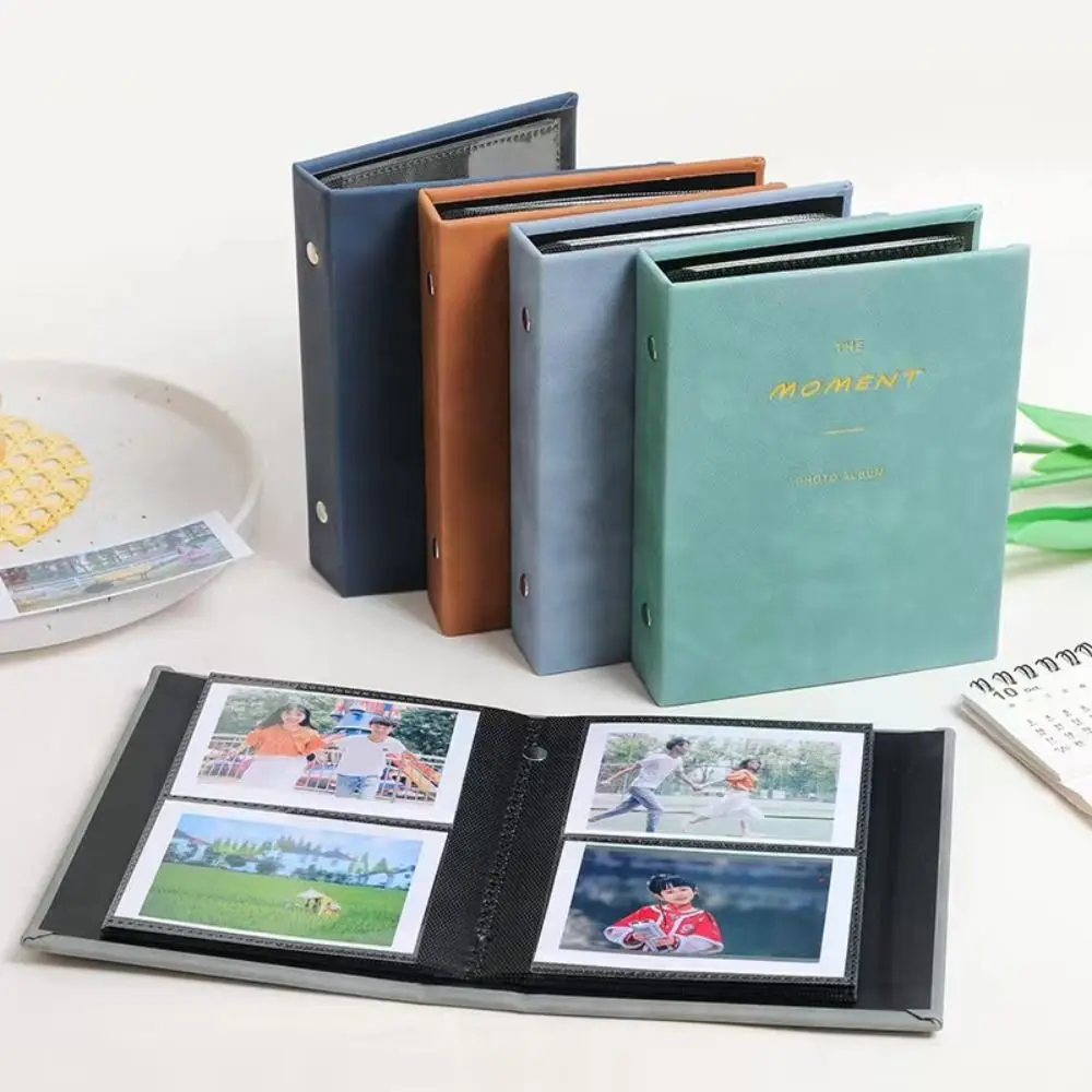 64 Pockets Instant Camera Photo Album PU Leather Cinema Tickets Memorial Booklet for Polaroid/Fujifilm Instax Mini 12/11/EVO