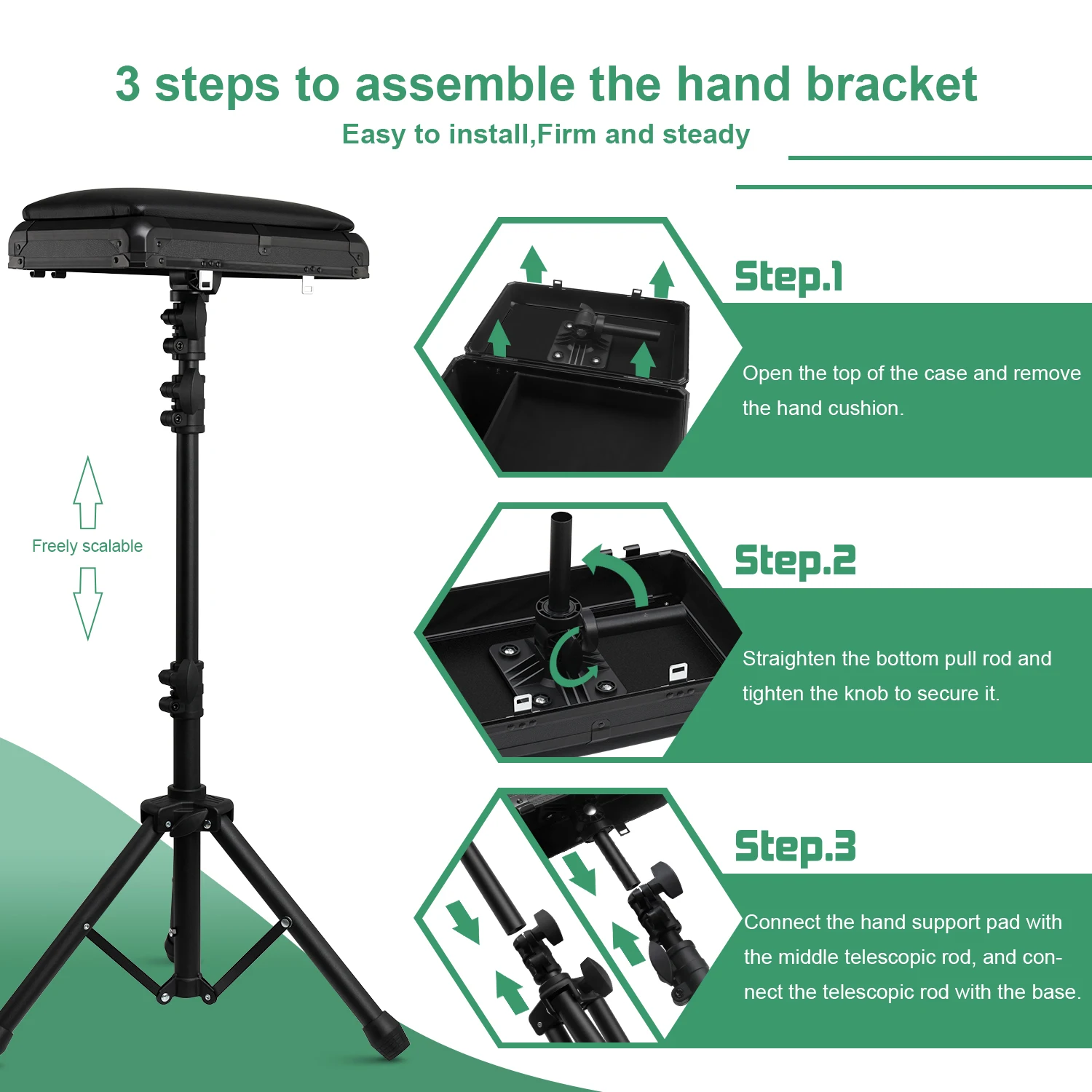 High-Capacity Draw-Bar Box Dual Purpose able Arm Bracket Portable Suitcase Tattoo Trolley Bag Artist Tools Storage Cas
