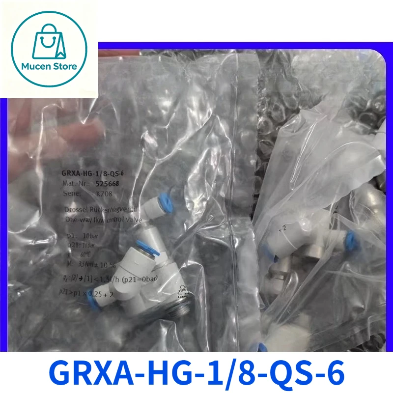 1PCS Brand New FST GRXA-HG-1/8-QS-6 525668 One-Way Flow Control Valve Pneumatic Air Valve Fast