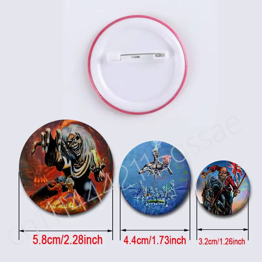 For I-Iron Run For Your M-Maiden Brooches Cute Cartoon Badge Jacket Jeans Lapel Pin Gift Accessorie