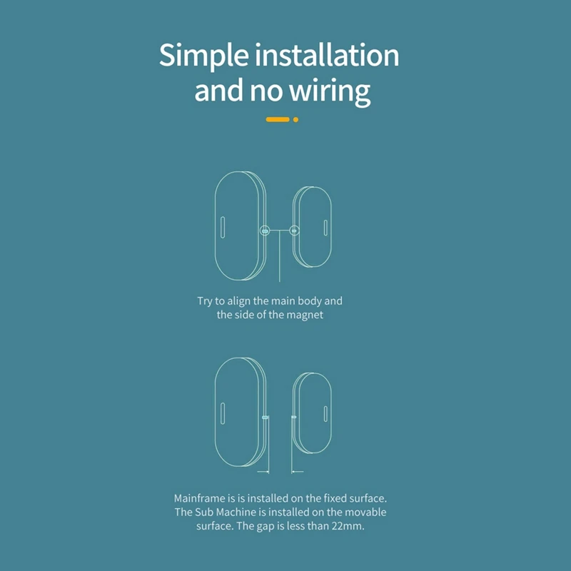 1Set Tuya Smart Zigbee Door Magnet + Light Sensor Reminder Lighting Sensor Alarm White