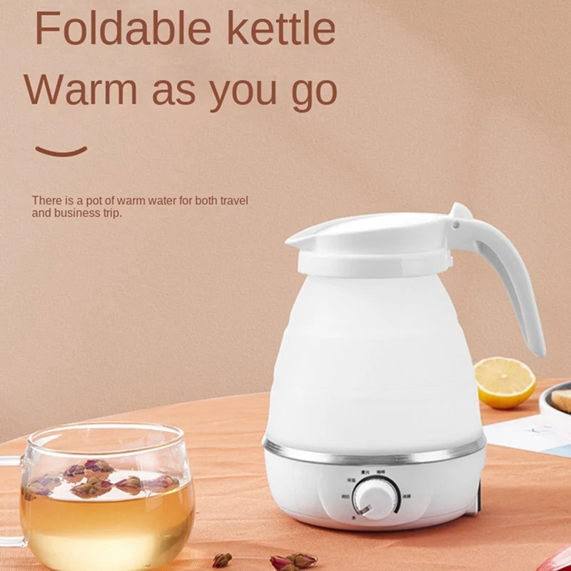 Portable Temperature Adjustable Folding Electric Kettle Folding Water Boiler Quickly Boils Water 220V 0.6L Durable