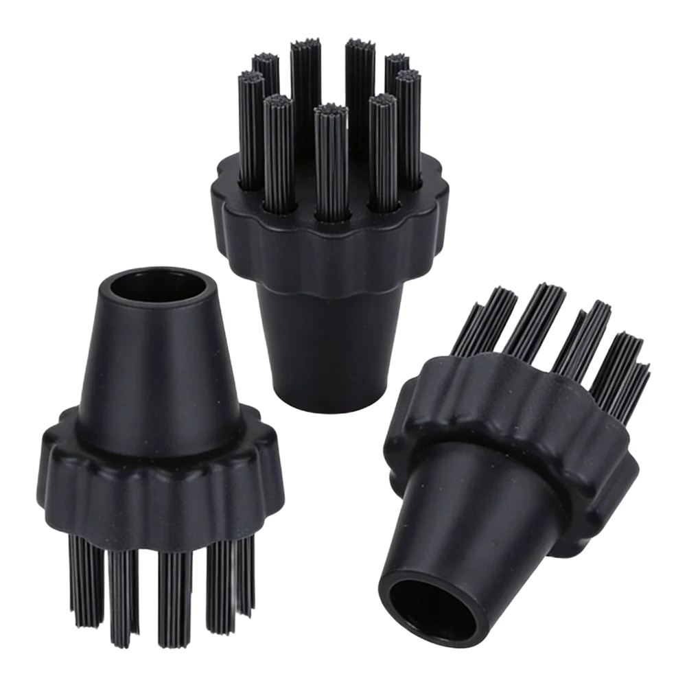 For Lecoaspira Steam Cleaner Brushes Nylon Brush Kit Black Brushes For Tough Stains Effective Cleaning System Flexible Usage