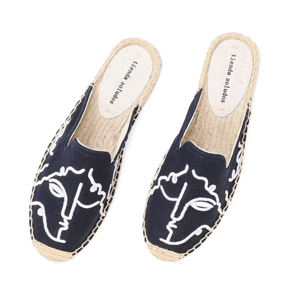 women sandals shoes Slippers Slides Hemp Rubber Cotton Fabric Mixed Colors Unicornio Pantufas De Pelucia Bichos Flip Flops
