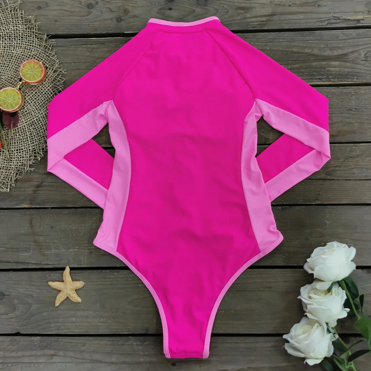 Sexy New In Long Sleeve Swimsuit For Women 2024 Zipper Surf Wear One Piece Female Monokini Sports Style Bathing Suit Beachwear