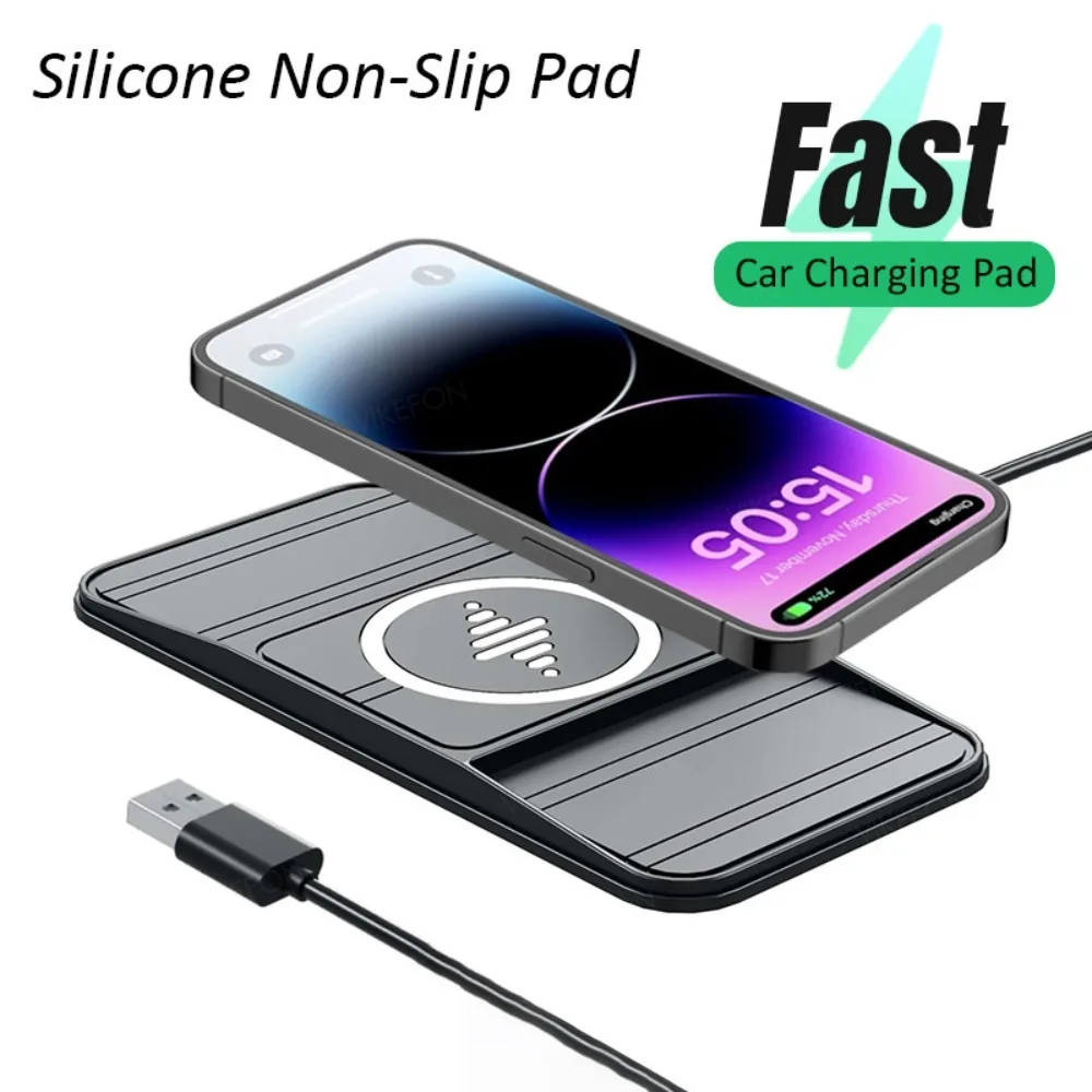 عدم الانزلاق لوحة شاحن سيارة لاسلكية لتقوم بها بنفسك المحاصيل شحن آيفون 17 16 برو ماكس 15 14 13 12 سامسونج شاومي محطة شحن سريع