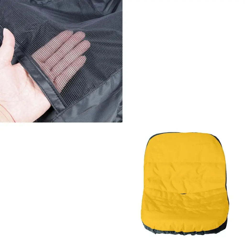 XA6H Heavy Duty Lawn Mower Cover Universal Tractor Cover with Back Pocket Waterproof Lawn Mower Protector
