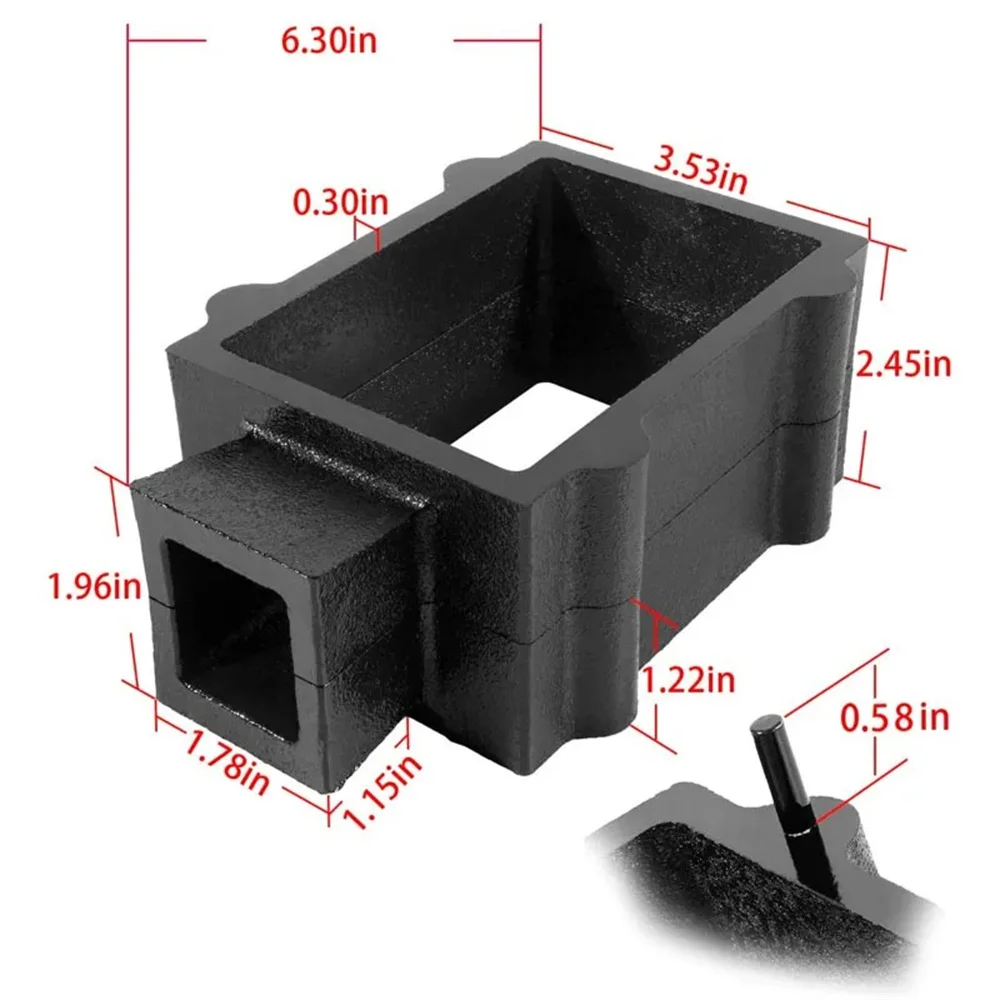 ANX Black Cast Iron Flask Mold Holder 2 Pieces, Suitable for Sand Casting Metal, Jewelry and Casting Tools Blacksmiths Tool