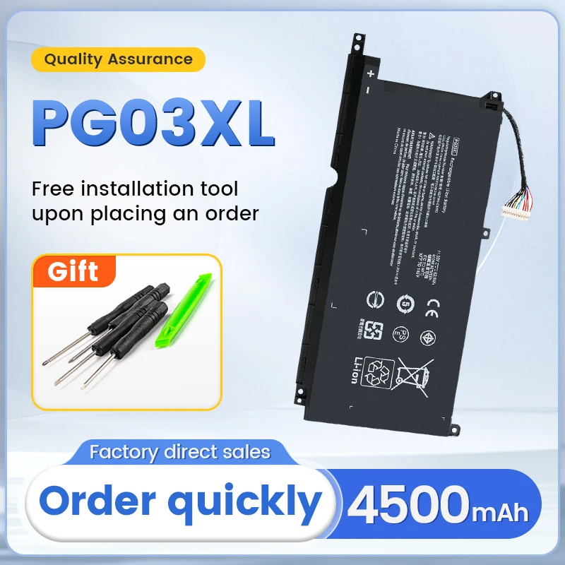 

SOMI PG03XL Battery For HP Pavilion Gaming 15-DK dk0003nq 15-dk0020TX 15-ec 15-ec0000 OMEN 5X FPC52 HSTNN-DB9G L48430-2B1